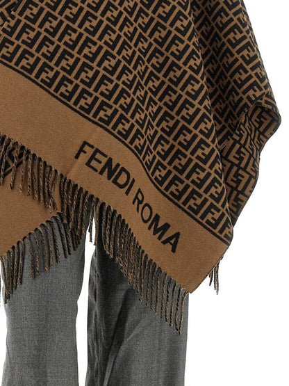 Fendi Poncho aus Wolle und Kaschmir