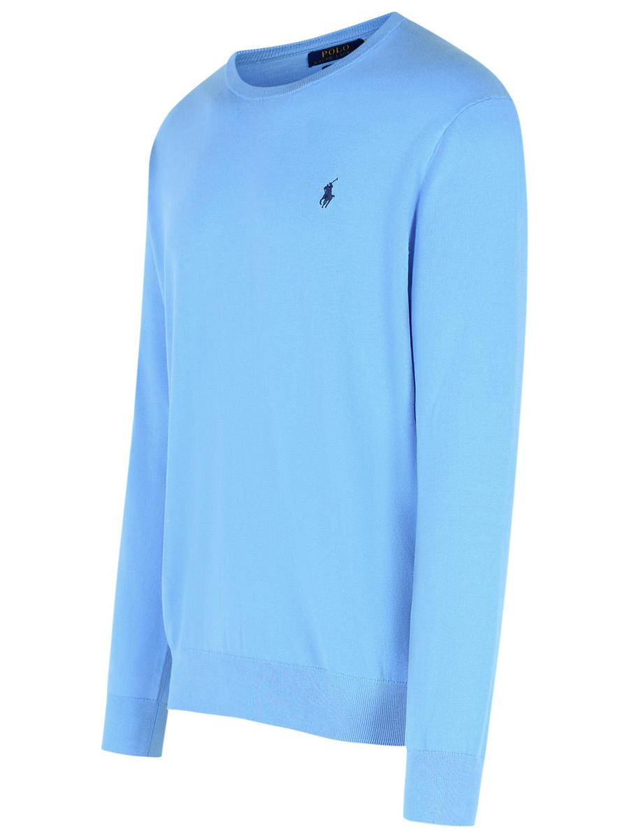 Polo Ralph Lauren Hellblaues Baumwoll-Sweatshirt