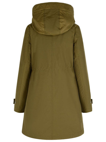 Woolrich 3-in-1 „Authentic“ dunkelgrüner Parka aus Baumwollmischung