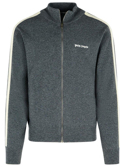 Palm Angels – Graues Sweatshirt aus Wollmischung