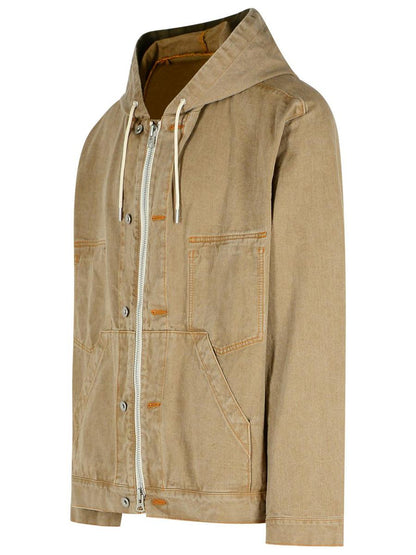 Beiges Denim-Sweatshirt von Sacai