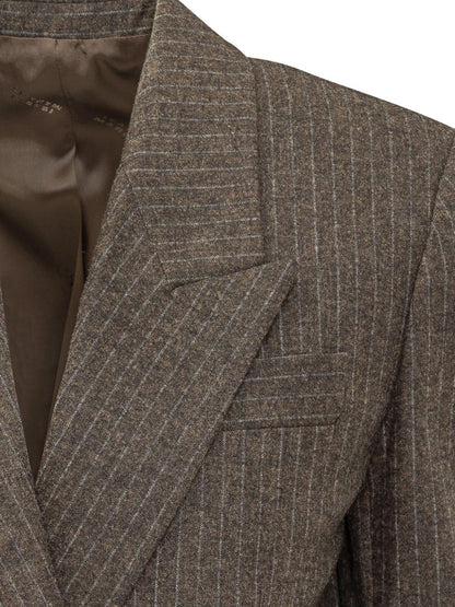 Isabel Marant Isabel Marant Zweireihiger Blazer aus gestreifter Wolle