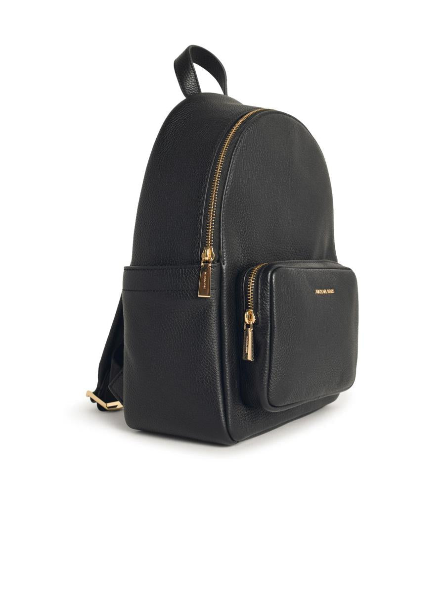 Michael Kors – Mittelgroßer Rucksack „Tanner“ aus schwarzem gehämmertem Leder