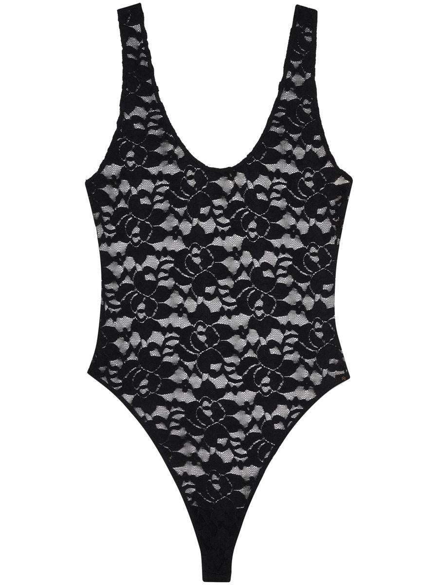 Anine Bing Alysha Bodysuit aus Blumenspitze