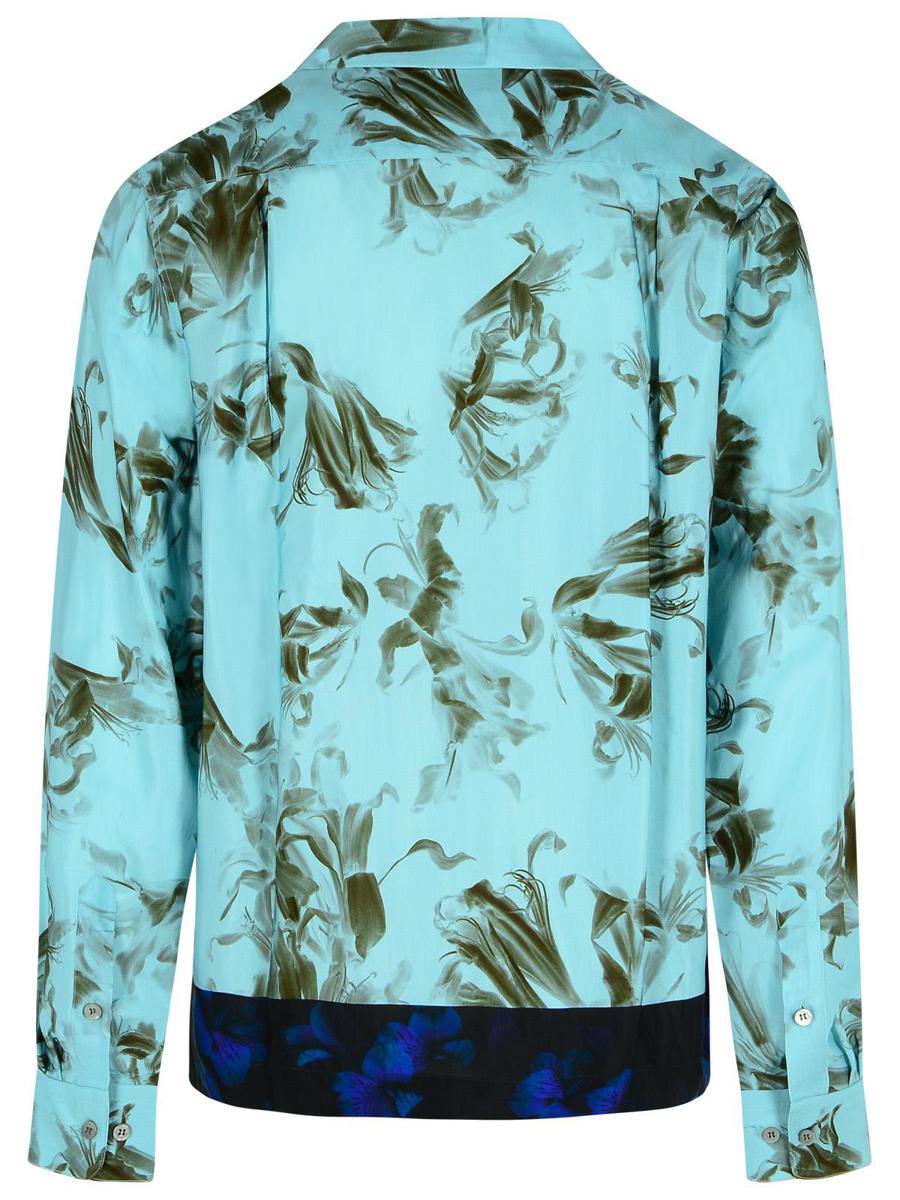 Dries Van Noten Hellblaues Viskosehemd