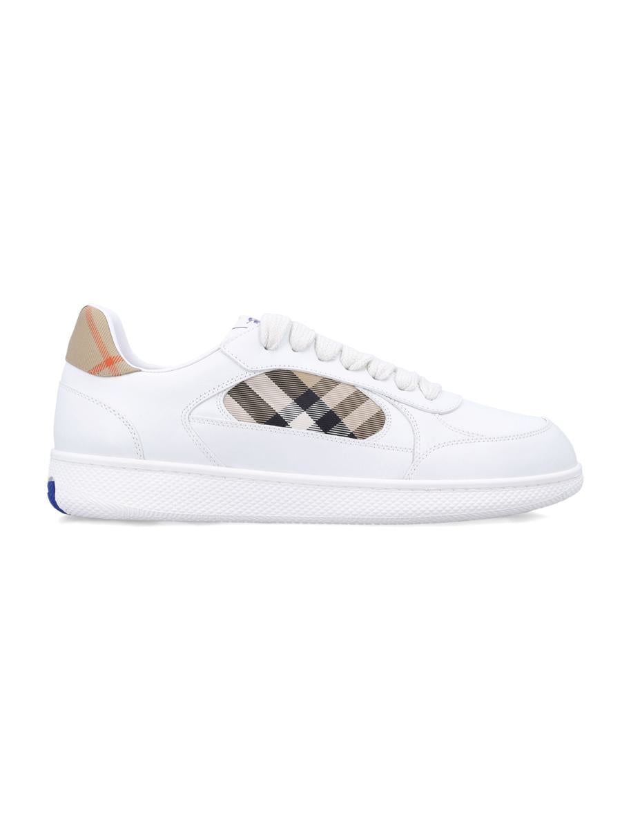 Burberry Terrace Sneakers aus Leder und Karomuster