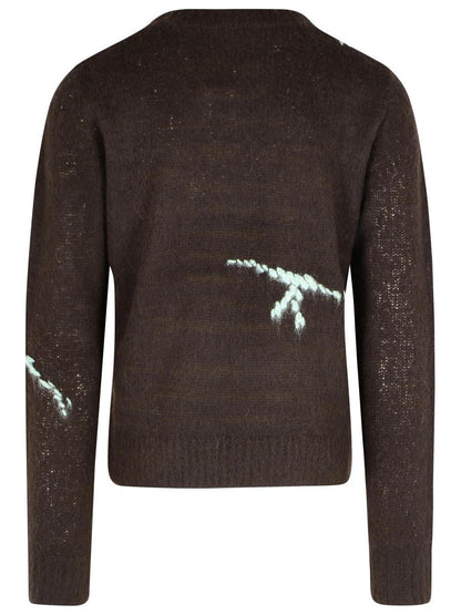 Dries Van Noten Brauner Pullover aus Wollmischung