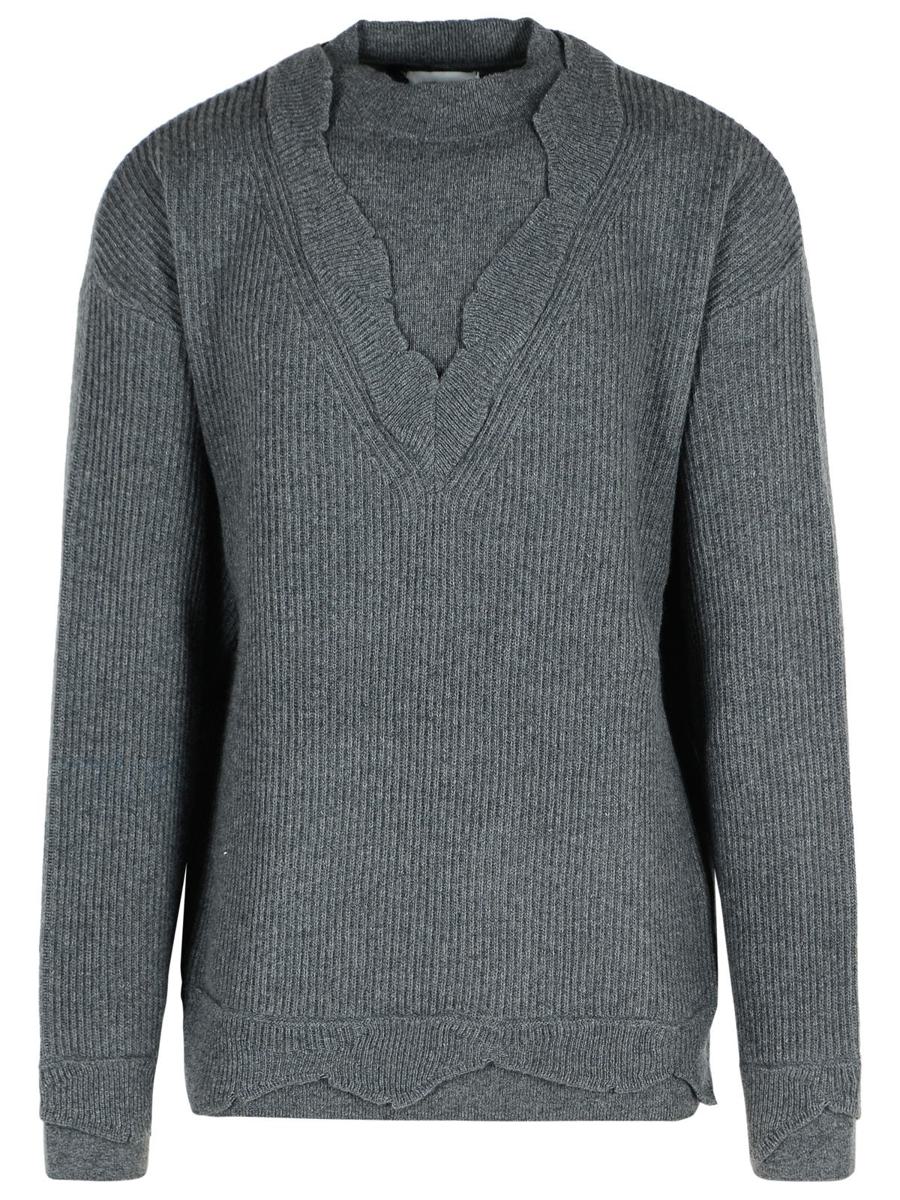 Grauer Pullover aus Wollmischung von Laneus