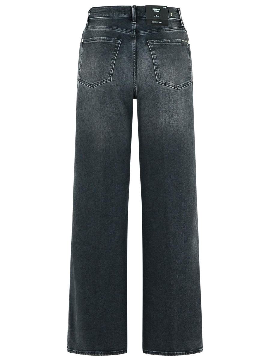 7 For All Mankind – Schwarze Jeans aus Baumwollmischung
