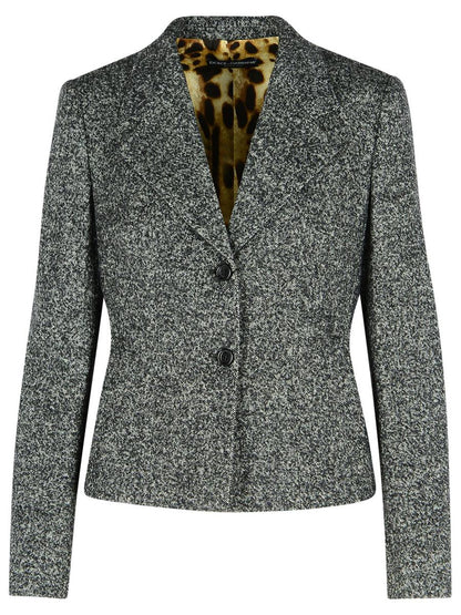 Dolce &amp; Gabbana Zweifarbige Jacke aus Schurwollmischung