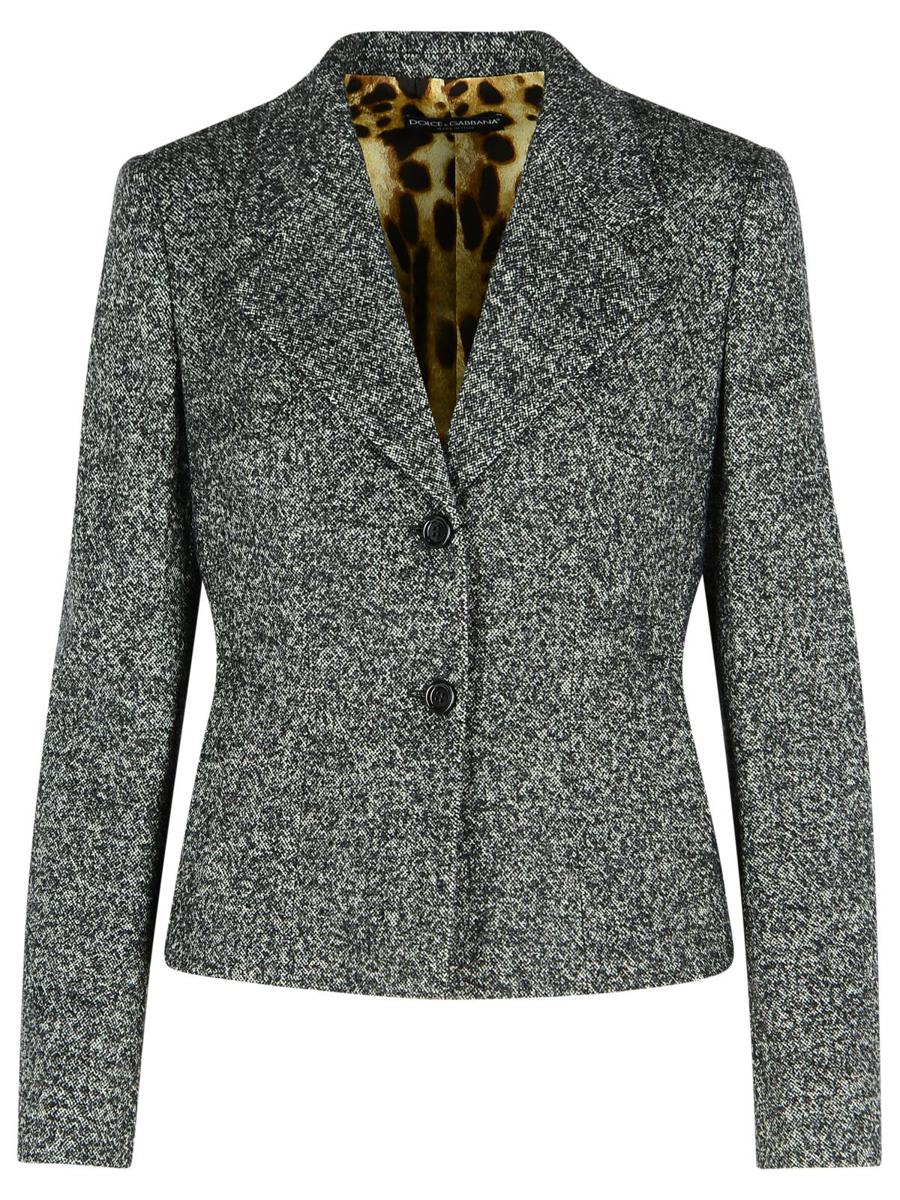 Dolce &amp; Gabbana Zweifarbige Jacke aus Schurwollmischung