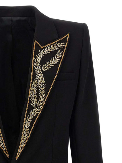 Balmain Blazer mit Blattstickerei