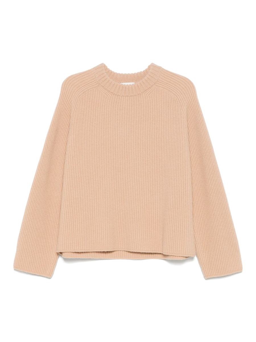 Forte_Forte Wollpullover mit Rundhalsausschnitt
