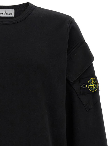 Sweatshirt mit Logo-Aufnäher von Stone Island