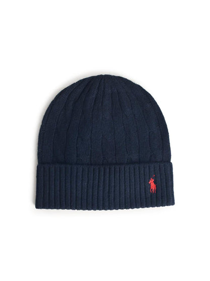 Polo Ralph Lauren – Marineblaue Beanie aus Wollmischung