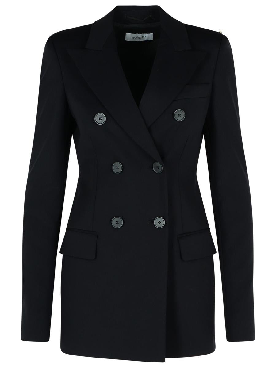 Sportmax „Frizzo“ schwarze Jacke aus Polyamid-Mischgewebe