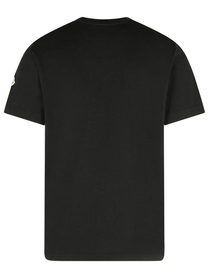 Moncler Schwarzes Baumwoll-T-Shirt