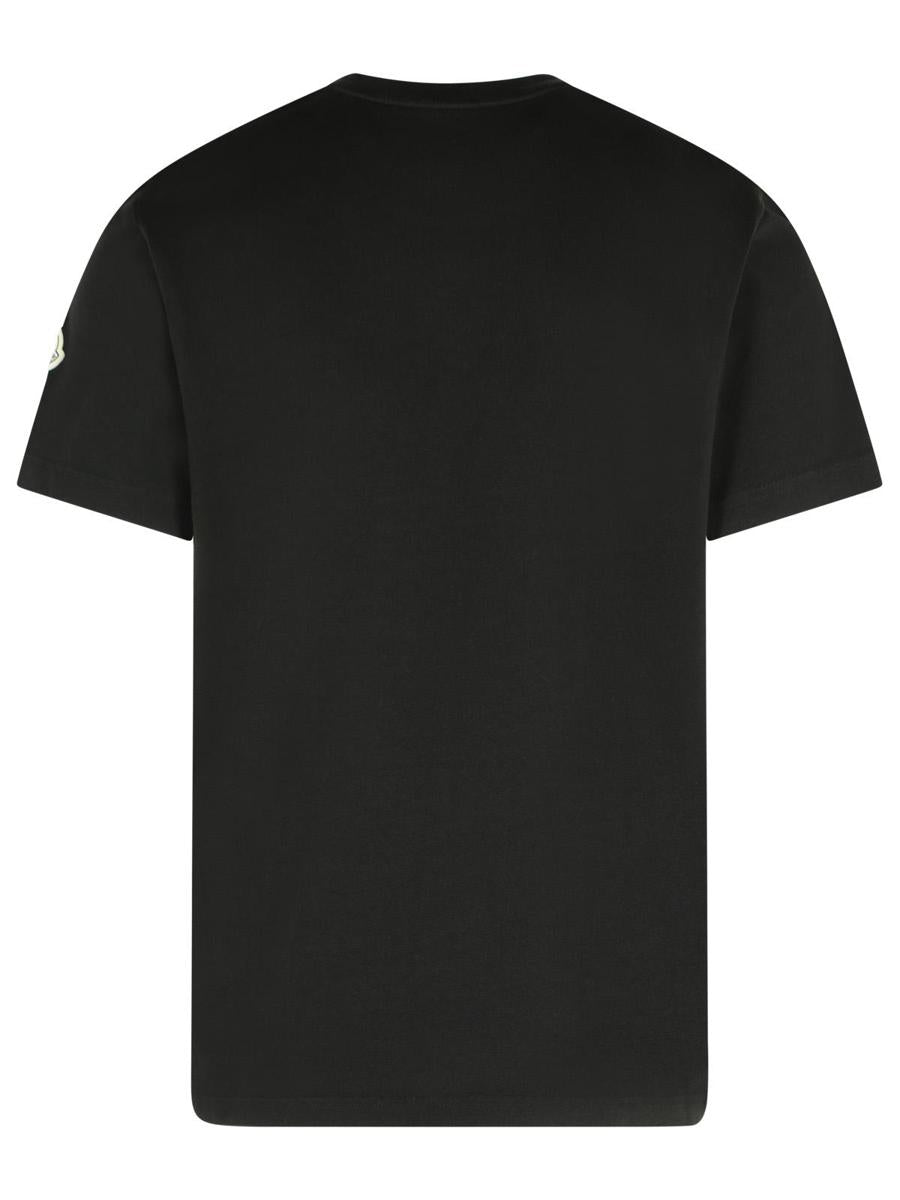 Moncler Schwarzes Baumwoll-T-Shirt