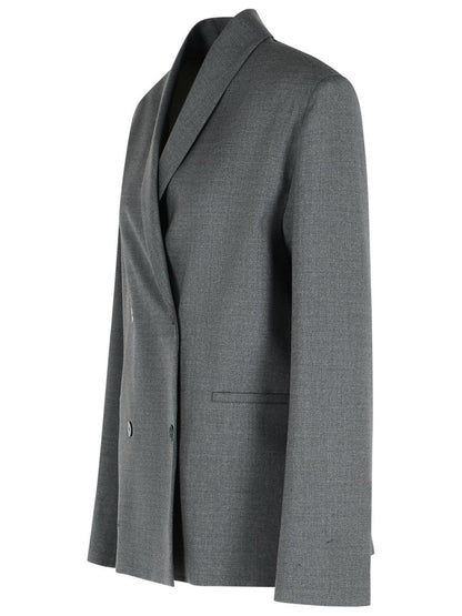 Loulou Studio Blazer 'Sancia' aus Schurwolle in Graphit