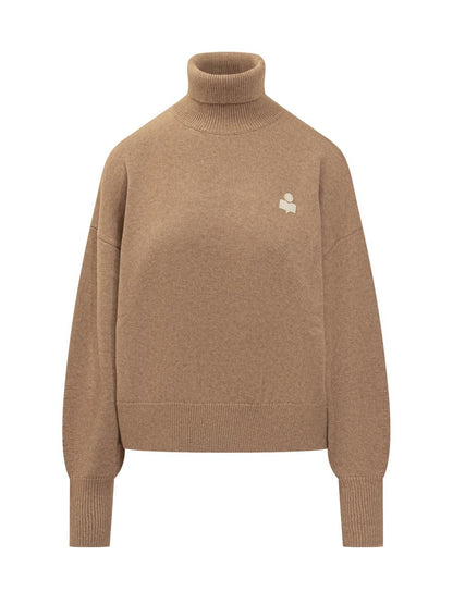 Rollkragenpullover aus Wolle mit Logo von Isabel Marant Étoile