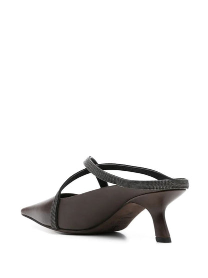 Brunello Cucinelli Square Spitz Sandalen Schuhe