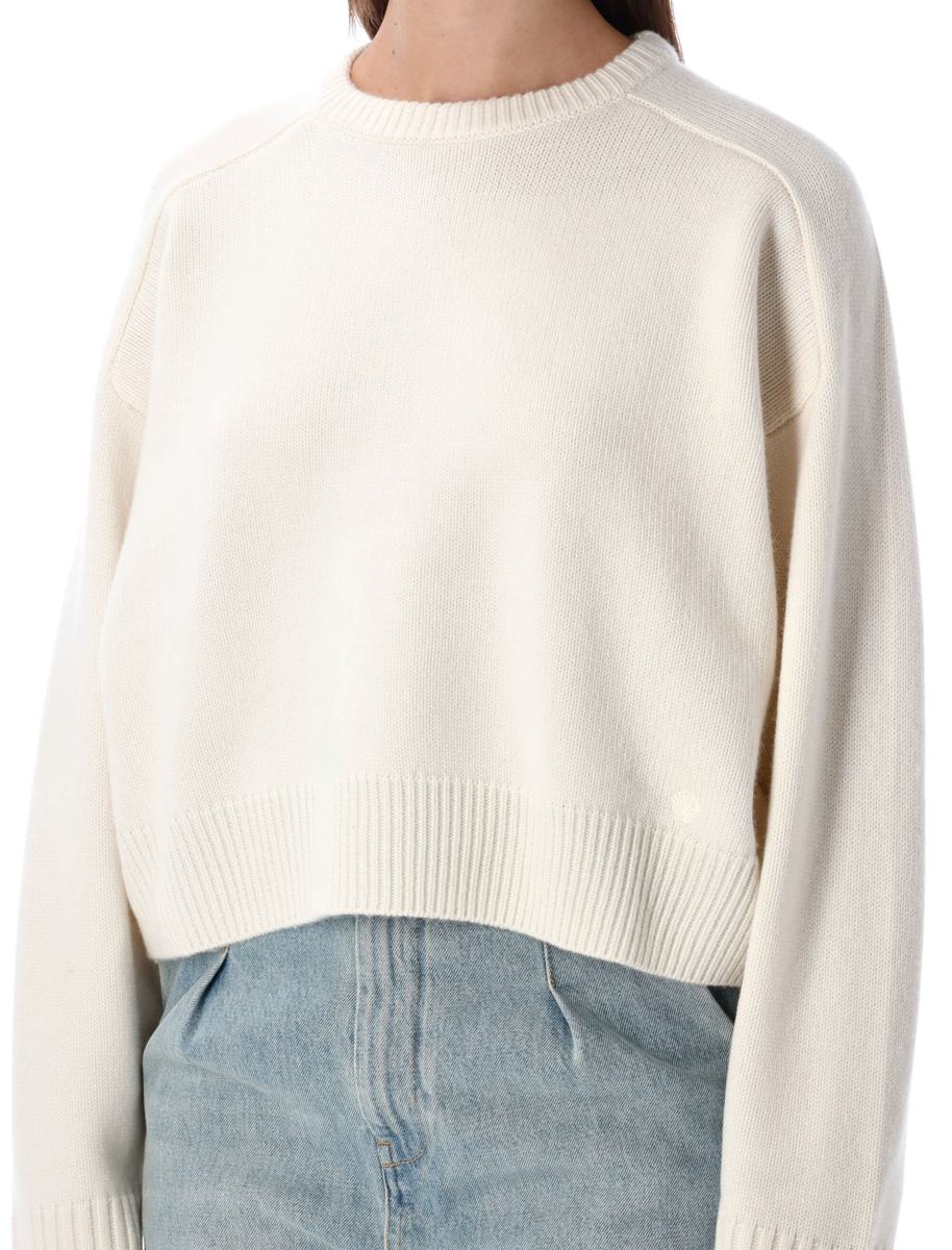 Loulou Studio Bruzzi Kurzer Pullover aus Wolle und Kaschmir