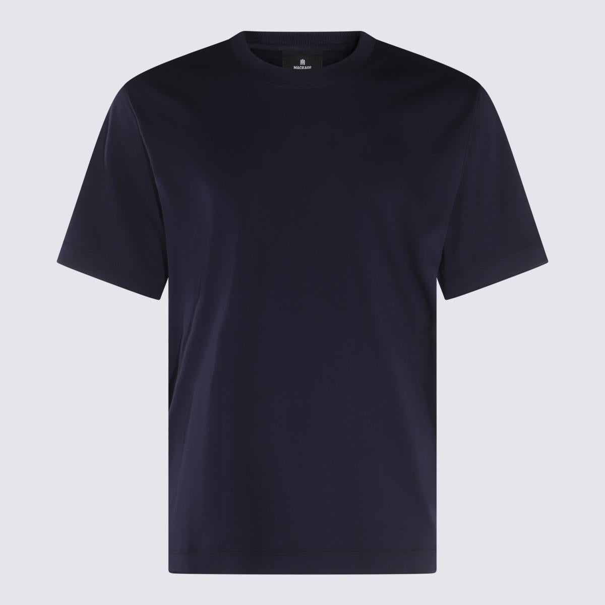 Eleventy – Marineblaues T-Shirt aus Baumwollmischung