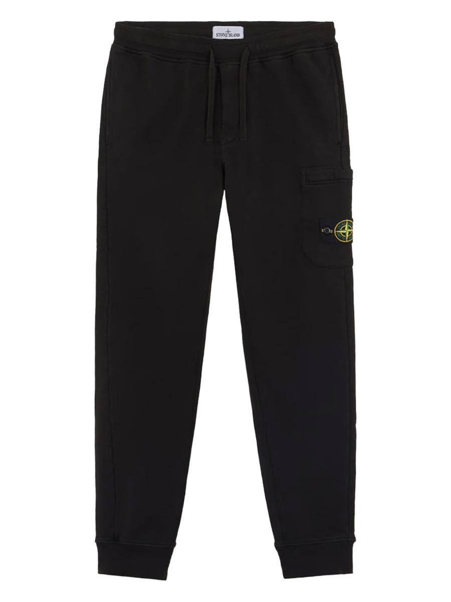 Stone Island – Jogginghose aus Baumwollfleece mit elastischem Bund
