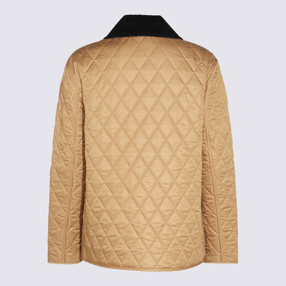 Burberry Kamelfarbene Daunenjacke