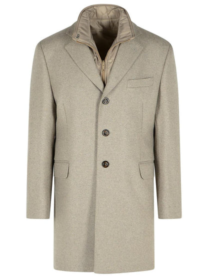 Fay „Easy“ Mantel aus Polyamid in Beige