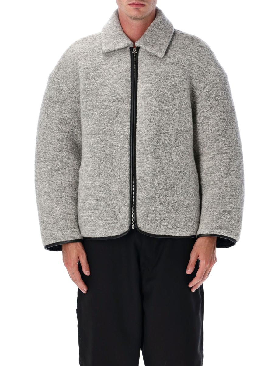 JW Anderson Hellgraue Freizeitjacke mit Kontrastbesatz