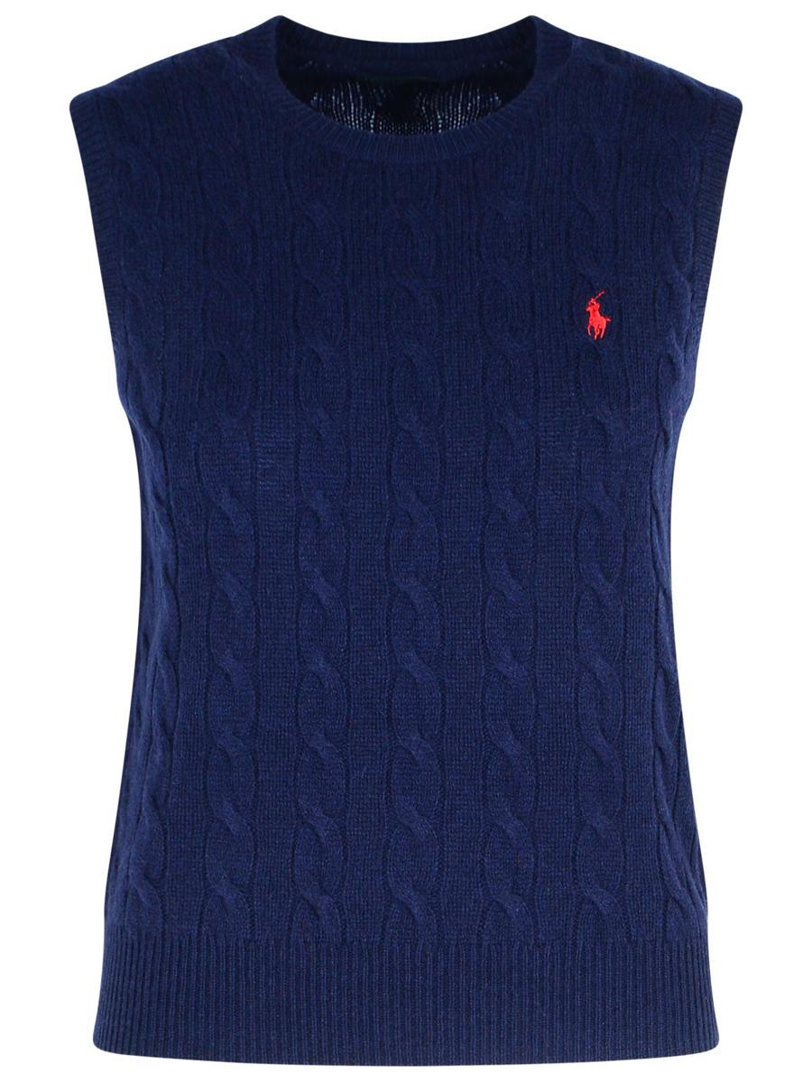 Polo Ralph Lauren – Weste aus Wolle und Kaschmir, Marineblau