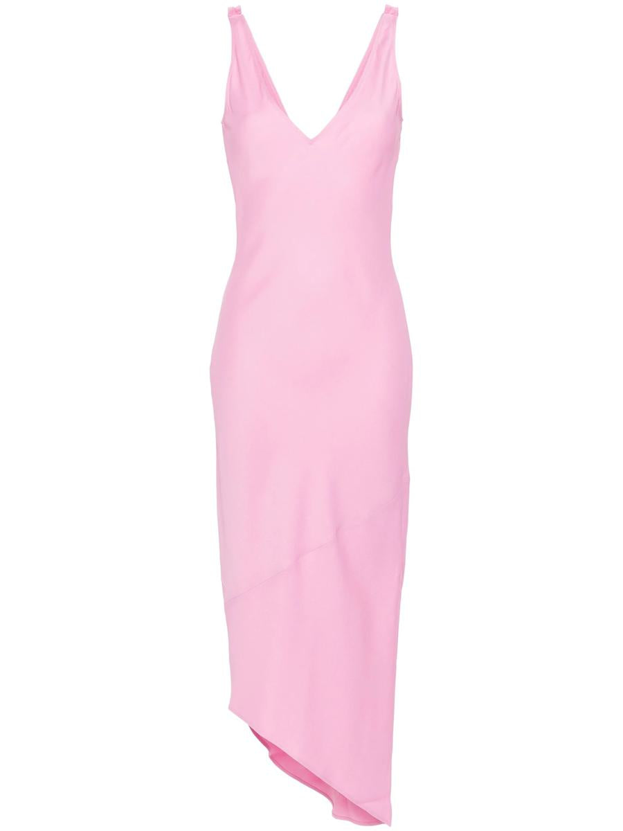 JW Anderson – Midikleid aus Crêpe mit V-Ausschnitt