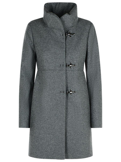 Mantel aus Wollmischung „Fay“ in Graphit